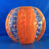 Striped Orange Inflatable Bubble Soccer