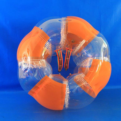 Striped Orange Inflatable Bubble Soccer