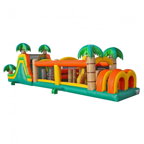 50ft Inflatable Tropical Obstacle Course