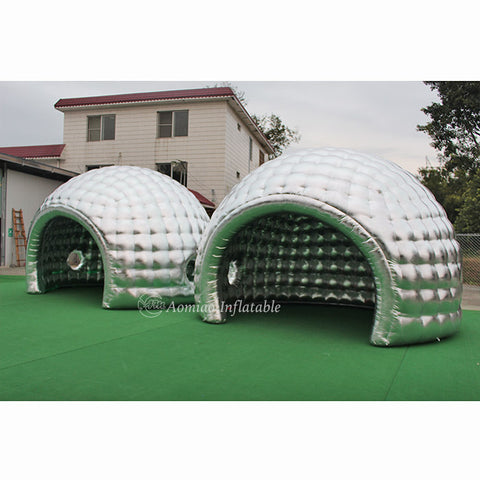 LED Camping Tent  Silver Inflatable Dome  Tent AMIT0012